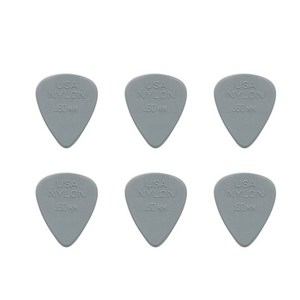 지엠뮤직_세트(6) 던롭피크 44R.60 Nylon STD 0.60mm 나일론 스탠다드 Dunlop PICK (No.6세트), 6개