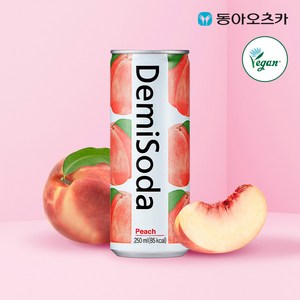 데미소다 피치 탄산음료, 250ml, 30개