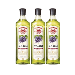 해표 포도씨유, 900ml, 3개