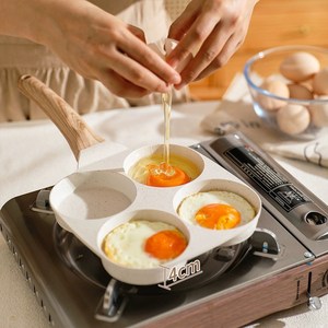 ZOZOFO 식용 KC인증 차세대 두툼한 4구 에그팬 후라이팬 계란팬 주방쿡웨어 IH 인덕션겸용 멀티 베이킹용품, 1개, 20cm