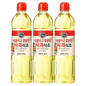 백설 상큼하고 깔끔한 사과식초 900ml, 3개