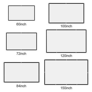 비율 고밀도 휴대용 프로젝션 스크린 사무실용 프로젝터 영화, 1. 60 인치