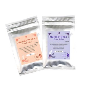 1+1 퀸즈 토탈셀렉트 100g 천연헤나염색 부터 빠른새치염색, 내추럴오렌지+내추럴브라운(천연), 2개