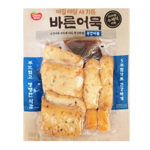 동원 바른어묵 프리미엄 수제식어묵 해물 280g/냉장 어묵 오뎅 5무첨가 액상소스동봉 어묵탕 오뎅탕 캠핑, 1개, 280g