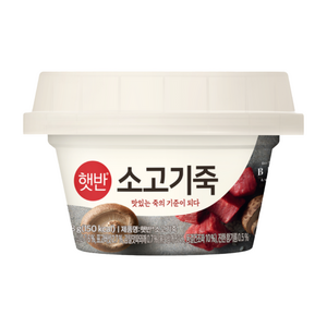 비비고 소고기죽 용기, 280g, 12개