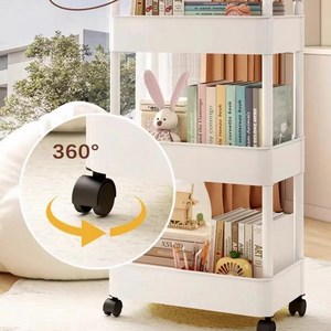 마벨인홈 틈새 수납 트롤리 화이트수납선반 심플 트롤리 Household Multi-laye Small Cat Stoage Rack Floo, 1개, white