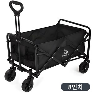 다용도 폴딩 카트 아웃도어 캠핑 카트 휴대용 간이 타이로드, 블랙 8인치, 1개