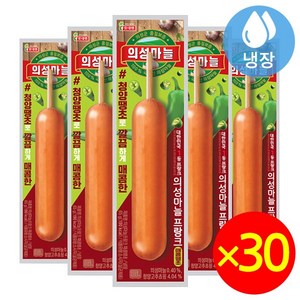 롯데 의성마늘 프랑크 매콤땡초, 30개, 65g