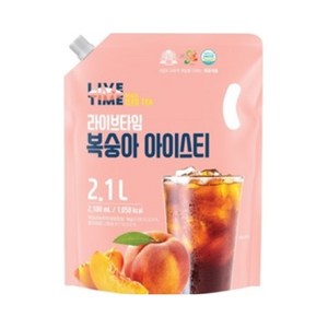 [태웅식품본사] 라이브타임 복숭아아이스티, 2.1L, 1개