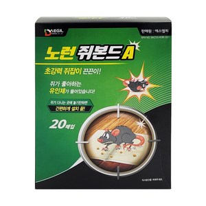 초강력 쥐잡이 끈끈이 노런쥐본드A 20매입, 2개입, 10개