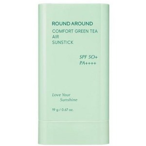 라운드어라운드 그린티 시카 마일드 선스틱 19g+19g 더블기획 세트 SPF50+PA+++, 38g, 1개