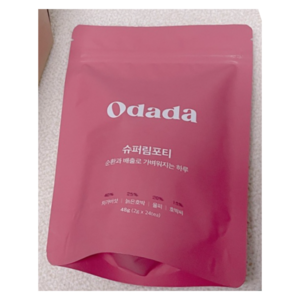 [정품] Odada 오다다슈퍼림포티 2g x 24tea 오다다 슈퍼림포티 슈퍼 림포티 순환 배출, 24개입, 2개