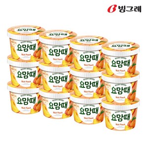 [빙그레] 요맘때 리치피치 270ml 12개 /요거트아이스크림