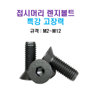 특강 고장력 접시머리 렌지볼트 M2~M12 너트 와셔, M6, 15mm, 1개