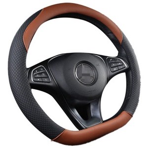 자동차 핸들커버 D컷 테슬라 모델3 Y EV6 GT QM6 XM3 스팅어 스포티지 QL 아이오닉5 캐스퍼 트위지 티볼리 전차종 장착, D컷브라운