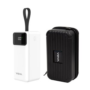 보바 고속충전 대용량 보조배터리 50000mAh 22.5W VA-150, 화이트+전용케이스