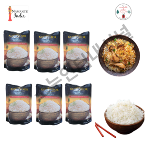 KOHINOOR STEAMED BASMATI RICE 250GM, 6개, 250g