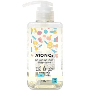 아토엔오투 젖병&주방세제 무향, 480g, 1개