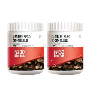 (당일 출고) 뉴트리엔 팻30 다이어트 토크커피 대용량300g 가르시니아 배변 숙변 식이섬유 음료 뱃살, 300g, 2개