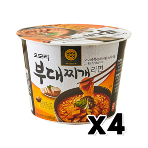 오모리 부대찌개라면 큰컵 135g x 4개