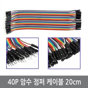 싸이피아 WJ4 40P 암수 점퍼케이블 20CM/F-M 아두이노 점퍼선, 1개