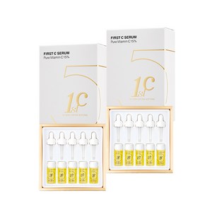 퍼스트씨 [최신상 시즌5] 5 세럼 퓨어 비타민C 15% (10mlx5개+스포이드5개), 50ml, 2개