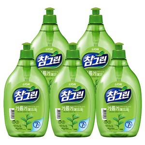 참그린 녹차 뽀드득 주방세제, 480ml, 5개