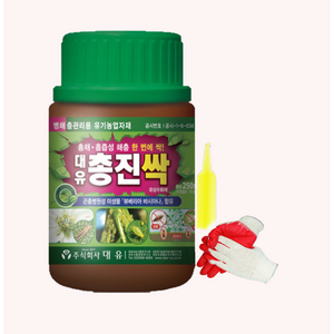 대유 총진싹 액제 총채벌레 살충제 백강균효과-뿌리파리 진딧물 병해충 퇴치 약 +영양제+장갑, 250ml, 1세트