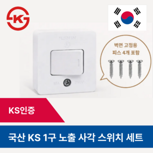 국산 1구 스위치 세트 노출형