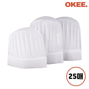 OK 주방 일회용위생모 조리사 요리모자 쉐프모자 25P, K12342 소, 1세트