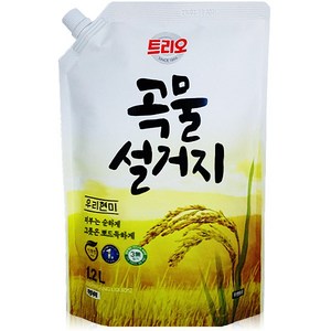 트리오 곡물 설거지 우리밀 주방용 세척제, 1.2L, 1개