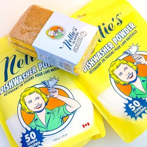 Nellie's Dishwashe 넬리 식기세척기 세제 리필용 2개 수세미, 1452g