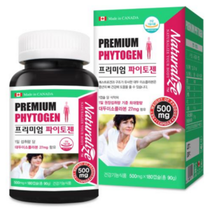 네추럴라이즈 프리미엄 파이토젠 180캡슐 [6개월분] 대두이소플라본 뼈영양제, 500mg, 1개