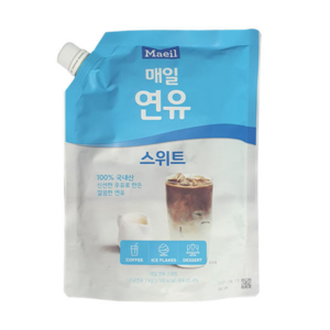 매일유업 매일연유 스위트 파우치 1kg 가당연유 빙수 커피 돌체라떼 베이커리 아이스크림, 10개