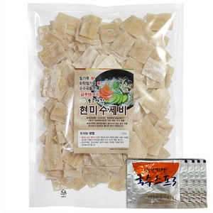 현미쌀수제비 스프 세트 4인분500g, 현미쌀수제비 스프 세트 4인분(500g), 500g, 1개