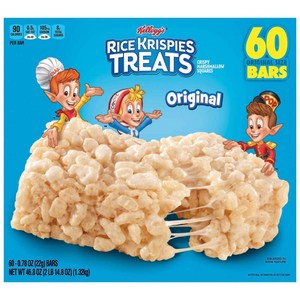 켈로그 라이스 크리스피 오리지널 바 60개 KELLOGG'S RICE KRISPIES TREATS, 1.32kg, 1개