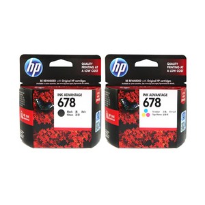 HP 잉크 NO 678 CZ107AA CZ108AA세트, HP678 정품잉크 검정+컬러 세트, 1세트