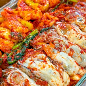 농가살리기 통영 전통식 생굴말랭이무침 (굴많이), 1박스, 1kg