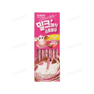 [노브랜드] 밀크매직 스트로우 딸기초코 [13개입], 1개, 13개입, 6g