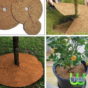 [조이가든] 코코트리매트- 60cm (화분덮개 방초매트 나무멀칭 수목방지매트 잡초방지매트), 1개