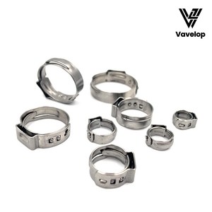 바벨롭 Vavelop 가스 오일 호스밴드 연결 고압 호스링 스텐 한귀클램프 23size, 7.3-9.0, 1개