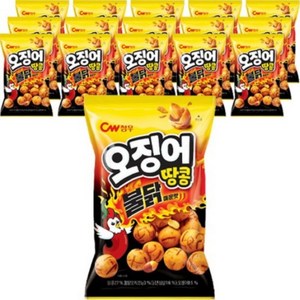 청우식품 오징어땅콩 불닭맛 스낵, 90g, 16개