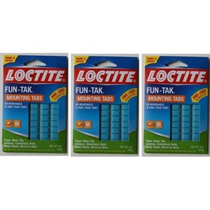 Loctite Home and Office 2-ounce Pack Fun-tak Mounting Putty Tabs- 록타이트 홈 앤 오피스 2온스 팩 펀탁 장착 퍼티 탭--3팩-, Loctite Home and Office 2-ounc, 1개