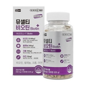 [온누리] 뮤셀티 MUCELLT 비오틴 250mg x 900정 탈모 효모영양제 비타민 손톱 발톱 단백질, 1개