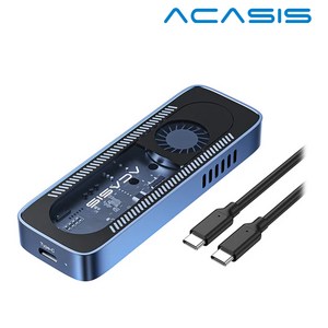 아카시스 ACASIS EC-6608Ai 10Gbps M.2 NVMe SSD 외장 케이스 쿨링 팬 탑재 인클로저 C타입 MacBook 호환, EC-6608Ai (케이스), 1개