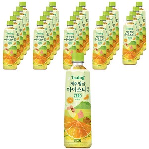 티로그 제주청귤 아이스티 녹차 제로, 24개, 500ml