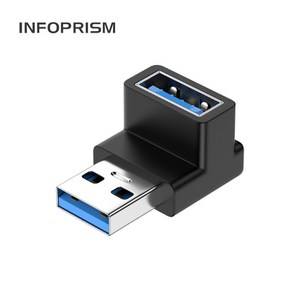 INFOPRISM / USB 3.1 C타입 A타입 각도 변환 젠더 90도 180도 L형 U형 ㄱ형 IA-922, Model A : A타입-A타입(L형), 1개