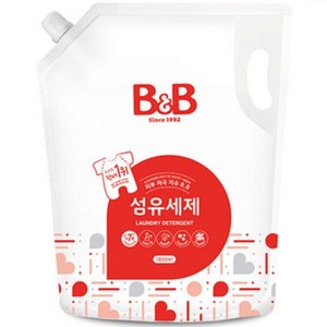 비앤비 유아 섬유세제 리필, 1.8L, 6개