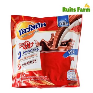 [루츠팜] 태국 오발틴 3in1 코코아 435g(29gX15개) 태국 핫초코 ovaltine cocoa, 15개, 29g, 15개입