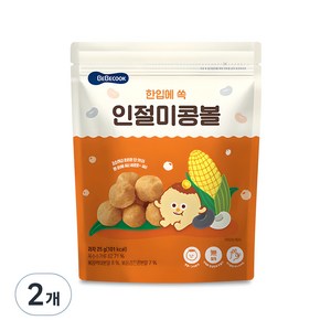 베베쿡 한입에 쏙 인절미 콩볼, 인절미맛, 25g, 2개